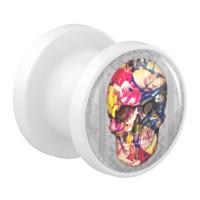 Tunnel met Doodshoofddesign Acryl Tunnels & Plugs - thumbnail