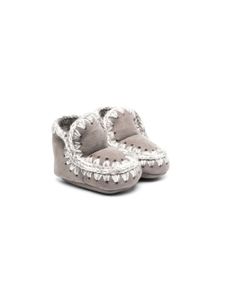 Mou Kids bottines à doublure en peau lainée - Gris