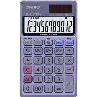 Casio SL-320TER+ Zakrekenmachine Blauw Aantal displayposities: 12 werkt op zonne-energie, werkt op batterijen (l x b x h) 118.5 x 70 x 118.5 mm - thumbnail