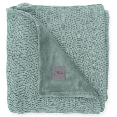 Jollein Deken River Knit 100x150 cm fleece asgroen