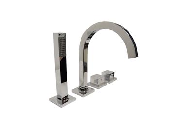 Mueller Cube badrand thermostaat kraan afbouwdeel chroom Mueller Cube badrand thermostaat kraan afbouwdeel chroom