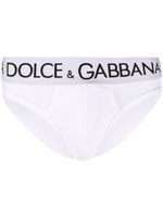 Dolce & Gabbana slip à taille à logo - Blanc