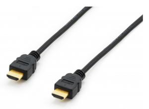 Equip 119350 HDMI-kabel HDMI Aansluitkabel HDMI-A-stekker 1.80 m Zwart 4K UHD, Vergulde steekcontacten