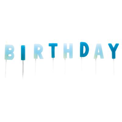 Amscan Verjaardagskaarsen Happy Birthday 7 Cm Wax Blauw 13 Stuks