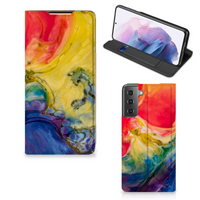 Bookcase Samsung Galaxy S21 Plus Watercolor Dark - thumbnail