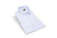 Circle Of Gentlemen Overhemd Floyd Lichtblauw Geruit Cutaway Slim Fit