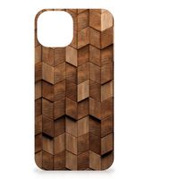 Houten Print Telefoonhoesje voor Apple iPhone 14 Wooden Cubes