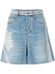 Ermanno Scervino short à imprimé graphique - Bleu