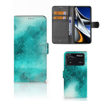 Hoesje Xiaomi Poco X4 Pro 5G Painting Blue - thumbnail