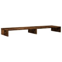 vidaXL Monitorstandaard 100x27x10 cm bewerkt hout gerookt eikenkleurig