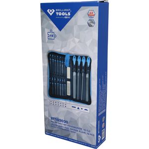 Brilliant Tools BT103030 Vijlen set met vijlenborstel, 19-delig 1 stuk(s)