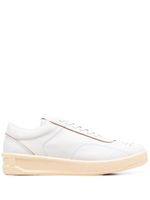 Jil Sander baskets en cuir à lacets - Blanc - thumbnail