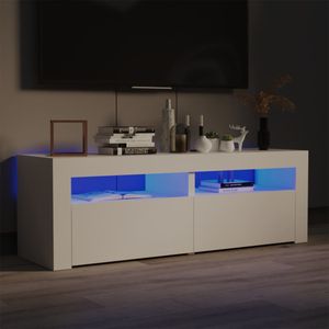 Tv-meubel met LED-verlichting 120x35x40 cm wit