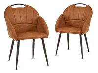 Set van 2 stoelen PLATON cognac