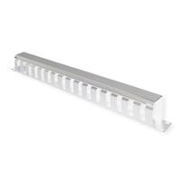 Value 26.99.0301 19 inch Frontplaat voor patchkast 1 HE Grijs