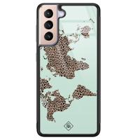 Samsung Galaxy S21 Plus glazen hardcase - Wild world