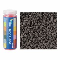 2x busjes grof decoratie zand/kiezels zwart 500 gram