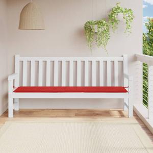 Tuinbankkussen 200x50x3 cm oxford stof rood