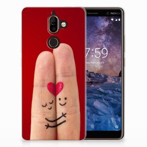 Nokia 7 Plus Silicone Back Cover Liefde - Origineel Romantisch Cadeau