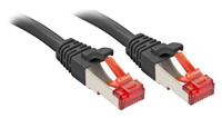 LINDY 47776 RJ45 Netwerkkabel, patchkabel CAT 6 S/FTP 0.50 m Zwart 1 stuk(s) - thumbnail