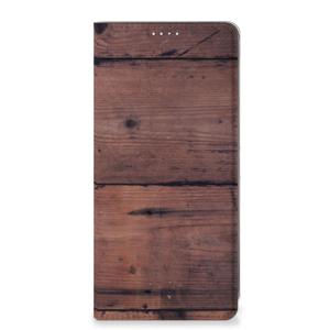 Samsung Galaxy A71 Book Wallet Case Old Wood