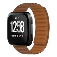By Qubix - Compatible met Fitbit Versa 3/4 & Sense 1/2 - Siliconen Loop bandje - Bruin - Compatible fitbit bandje