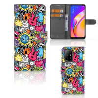 OPPO Reno5 Z | A94 5G Wallet Case met Pasjes Punk Rock - thumbnail