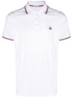 Moncler polo à patch logo - Blanc