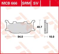 TRW Remblokken, en remschoenen voor de moto, MCB666SRM Sinter maxi scooter - thumbnail