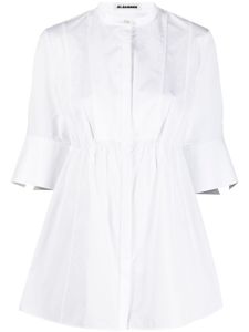 Jil Sander chemise à design sans col - Blanc