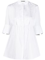 Jil Sander chemise à design sans col - Blanc