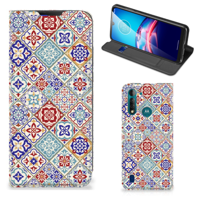 Motorola Moto G8 Power Lite Standcase Tiles Color