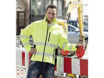 L+D ELDEE 4281 Softshell veiligheidsjack merapi Maat: L Neon-geel