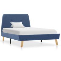vidaXL Bedframe stof blauw 100x200 cm