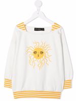 Mini Rodini sweat à imprimé soleil - Blanc