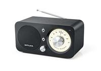 Muse M-095 BT Bluetooth retro-radio met FM-tuner, NFC en USB-oplaadpoort (telescopische antenne, AUX), zwart