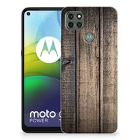 Motorola Moto G9 Power Bumper Hoesje Steigerhout - thumbnail