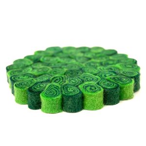 Ronde Vilten Onderzetter Marshmallow Groen (20 cm)