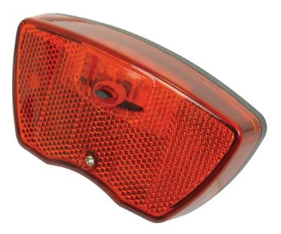 Dresco achterlicht met reflector 3 led batterijen rood/zwart Dresco achterlicht met reflector 3 led batterijen rood/zwart