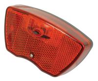 Dresco achterlicht met reflector 3 led batterijen rood/zwart