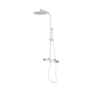 Opbouw Regendouche Set GRB Aura Ronde Douchekop ⌀25 cm en Staaf Handdouche Wit GRB