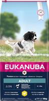 Eukanuba Adult droogvoer voor middelgrote honden met vers kip, 15 kg