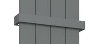 Eastbrook Charlton verticale aluminium radiator 180x28cm Antraciet 865 watt