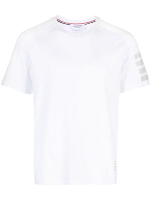 Thom Browne T-shirt met vier strepen - Wit