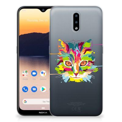 Nokia 2.3 Telefoonhoesje met Naam Cat Color Nokia 2.3 Telefoonhoesje met Naam Cat Color