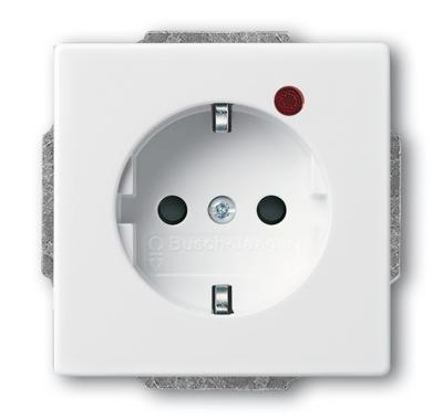 Busch-Jaeger Busch-Protector wandcontactdoos met overspanningsbeveiliging randaarde, studiowit mat Busch-Jaeger Busch-Protector wandcontactdoos met overspanningsbeveiliging randaarde, studiowit mat