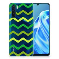 OPPO A91 TPU bumper Zigzag Groen