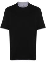 Brunello Cucinelli T-shirt met gelaagd effect - Zwart