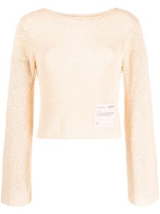 izzue pull crop en crochet - Tons neutres