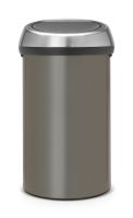 Brabantia touch bin afvalemmer 60 liter platinum / fingerprint proof - thumbnail